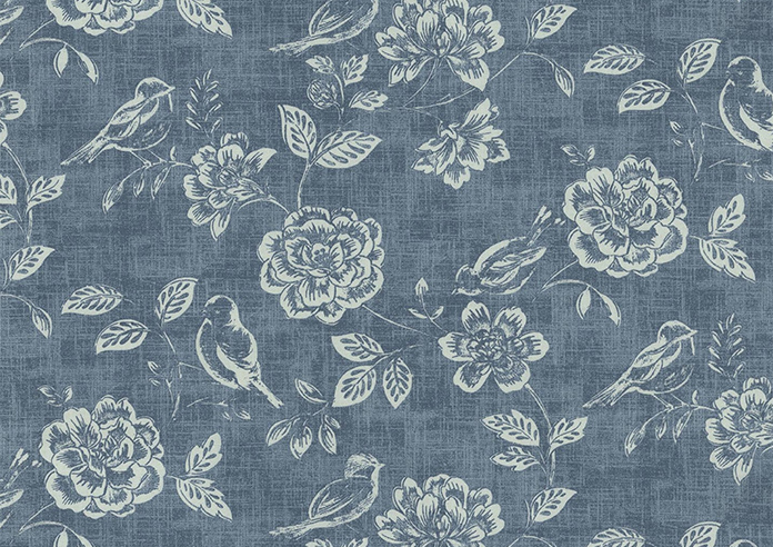 Bird Garden, Denim - Twist&Fit Roman Blind - Image 7